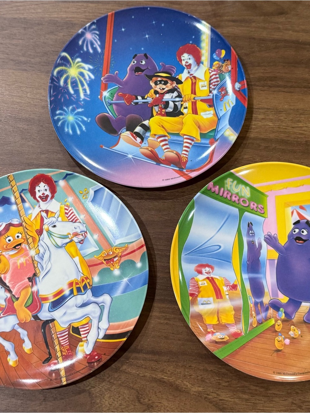 1993 McDonald’s Carnival Plastic Plates Collectible